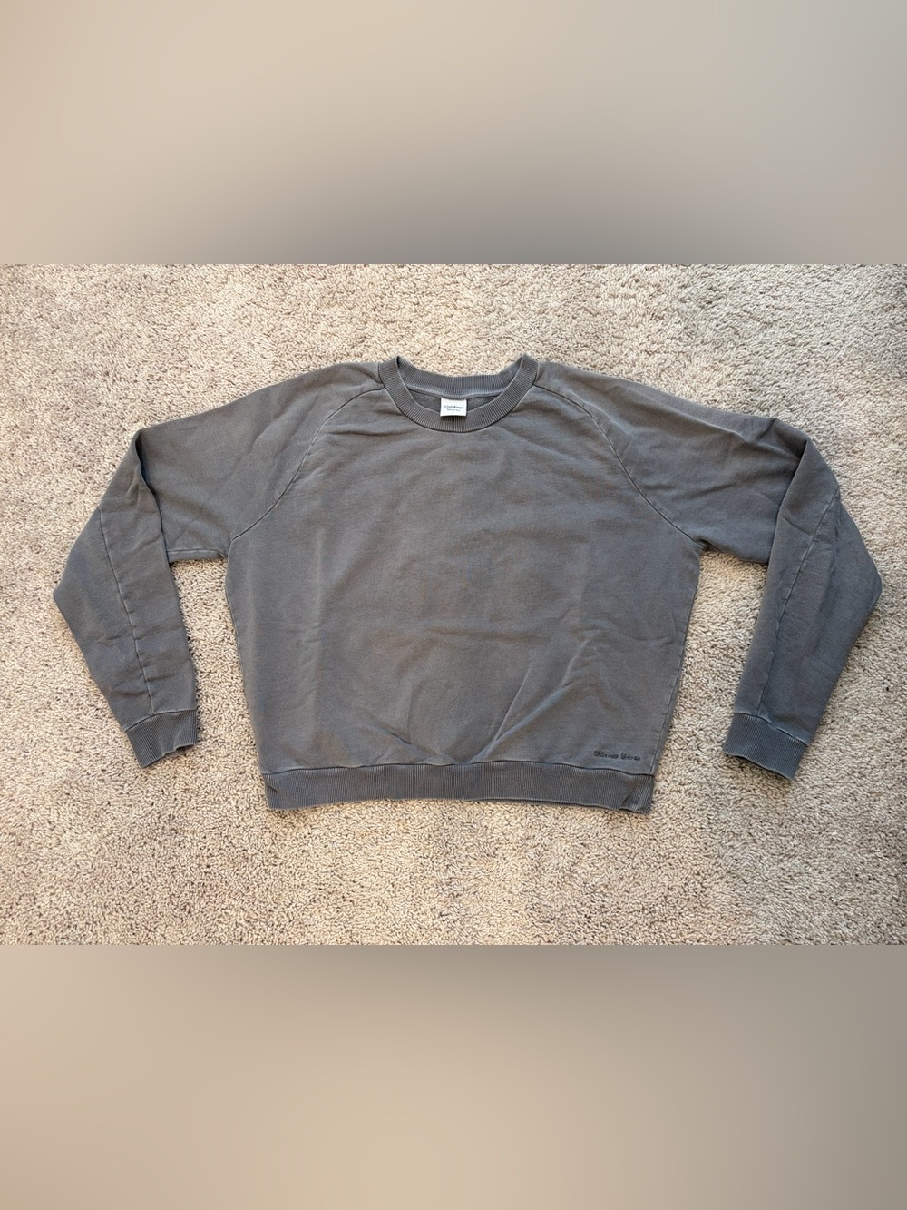 Outdoor Voices Crewneck Sweater in Charcoal Gray